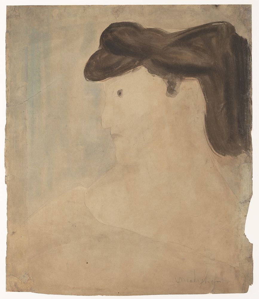 Woman in Profile 1909 art print by Amedeo Modigliani for $57.95 CAD