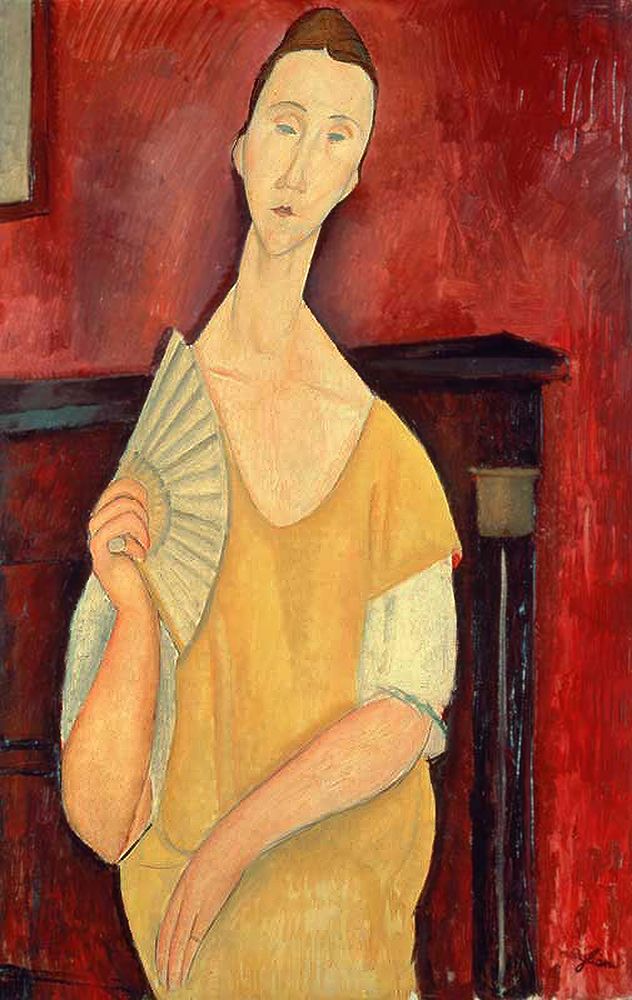 Woman with a Fan 1919 art print by Amedeo Modigliani for $57.95 CAD