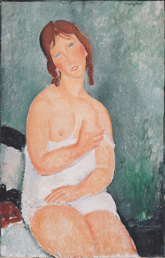 Young Woman in shirt 1918 art print by Amedeo Modigliani for $57.95 CAD