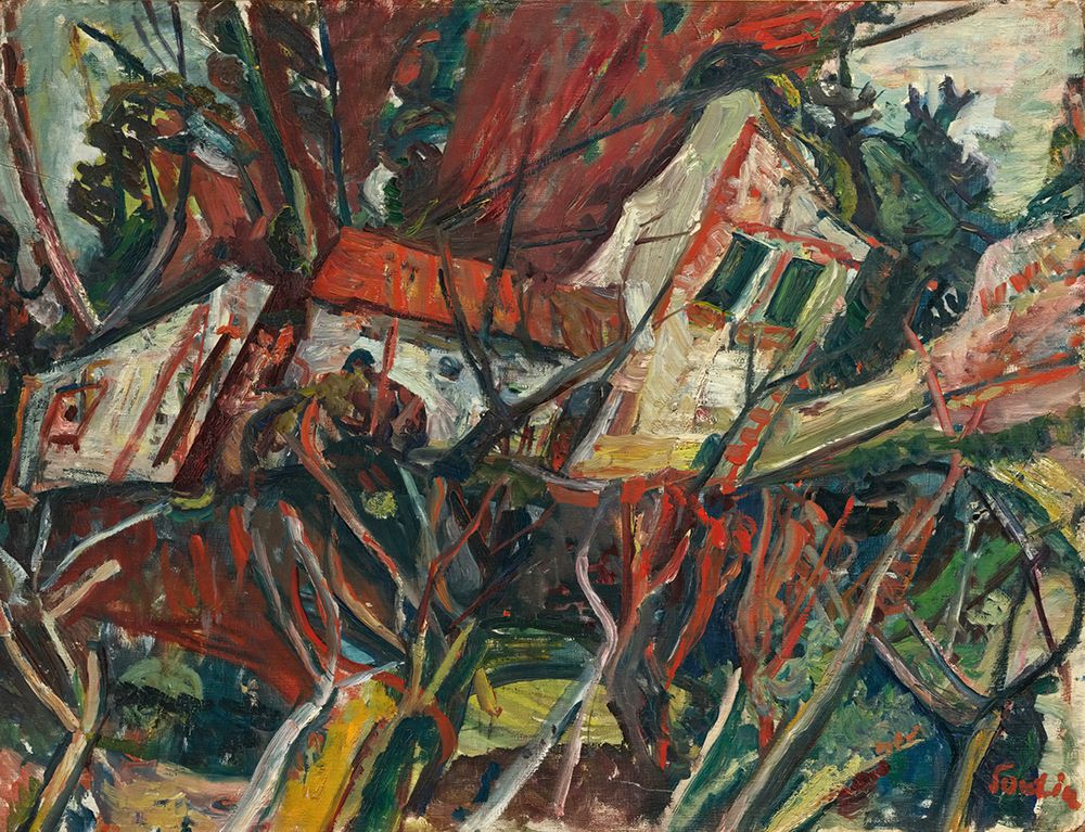Paysage aux toits Rouges 1919 art print by Chaim Soutine for $57.95 CAD