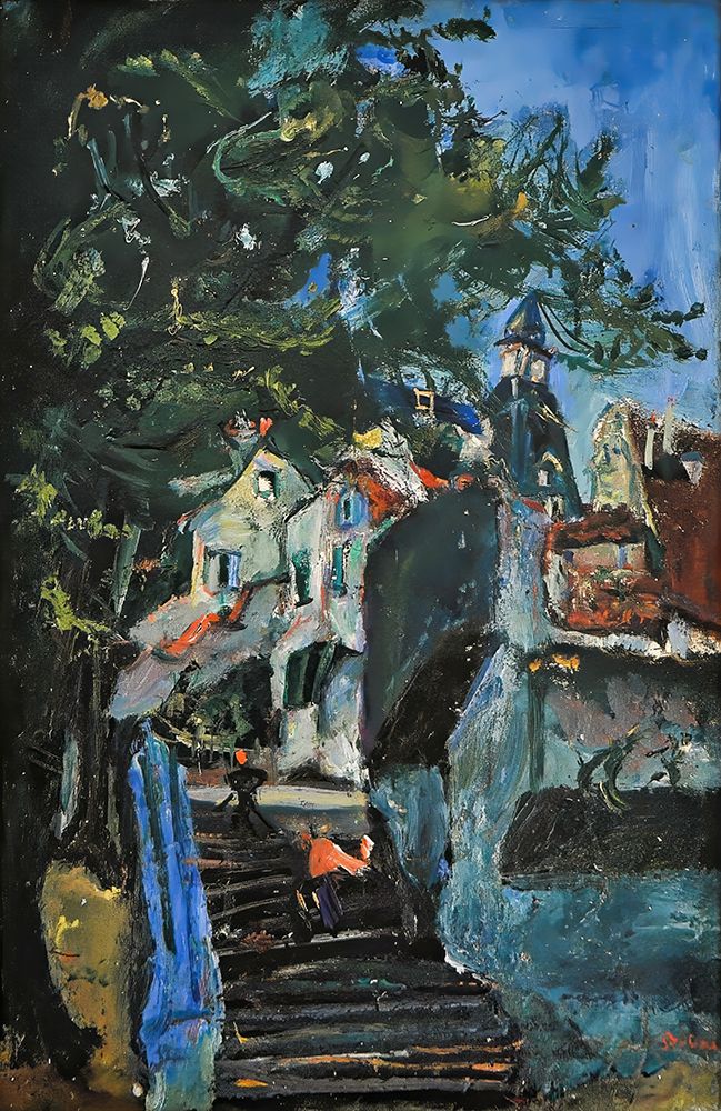 Les Escaliers de Chartres art print by Chaim Soutine for $57.95 CAD