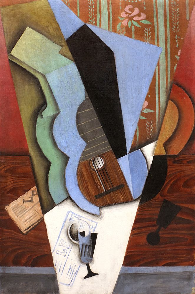 abstraction, guitar and glass 1913 art print by Juan Gris for $57.95 CAD