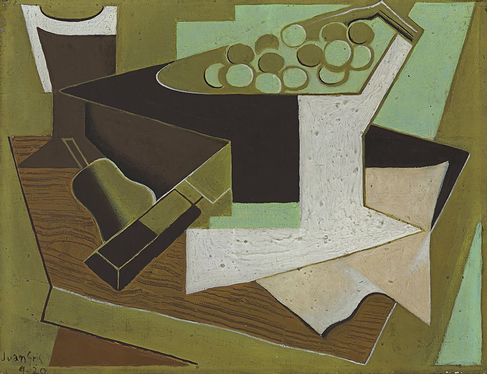 Bunch of grapes and pear 1920 art print by Juan Gris for $57.95 CAD