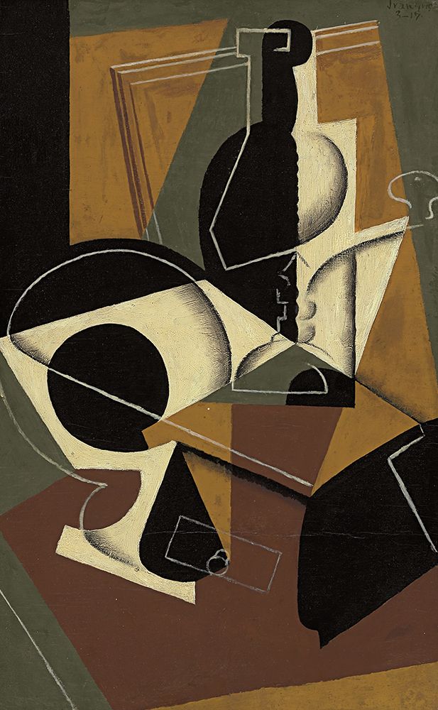 Coffee grinder and bottle 1917 art print by Juan Gris for $57.95 CAD