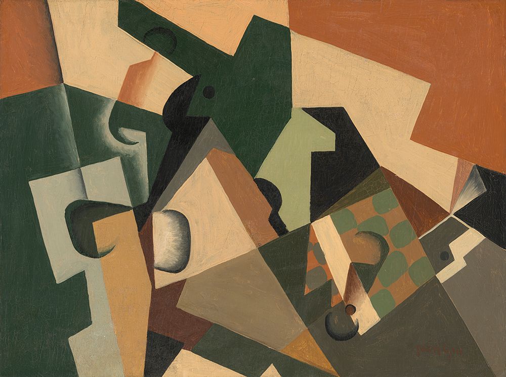 Glass and Checkerboard 1917 art print by Juan Gris for $57.95 CAD