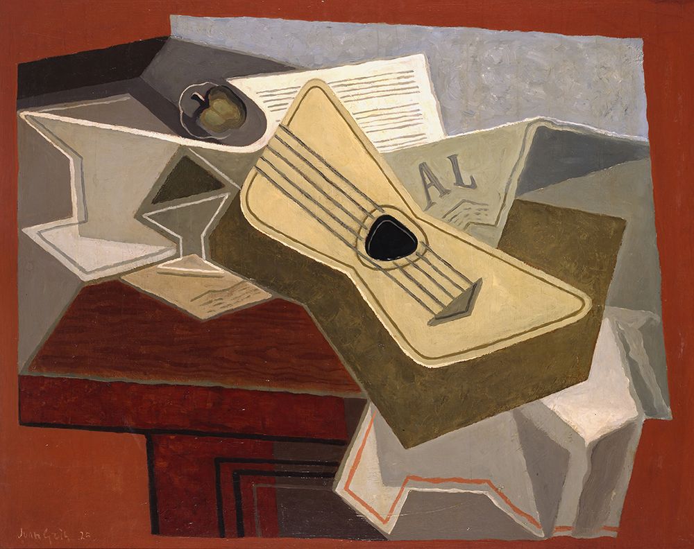 Guitar and Newspaper 1925 art print by Juan Gris for $57.95 CAD