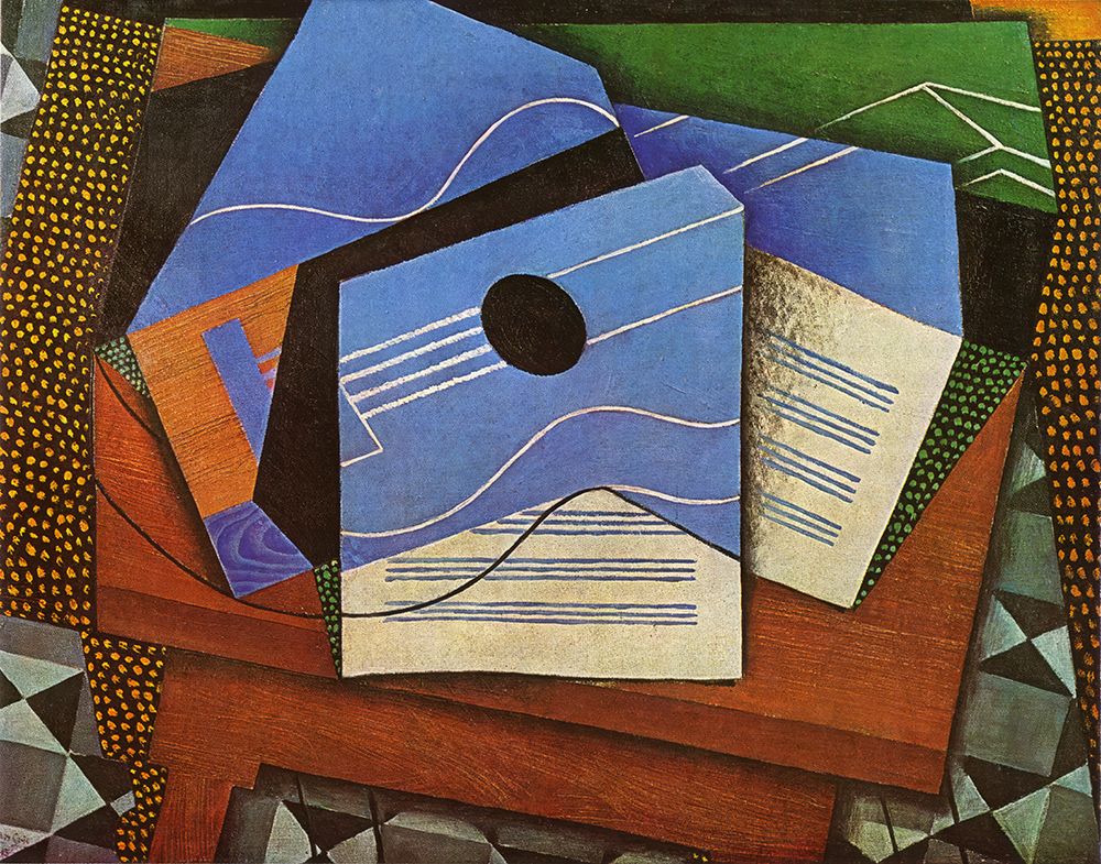 Guitar on a table 1915 art print by Juan Gris for $57.95 CAD