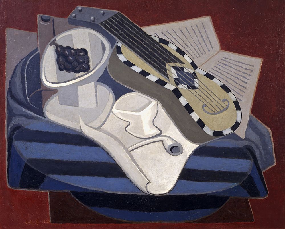 Guitar with inlays 1925 art print by Juan Gris for $57.95 CAD