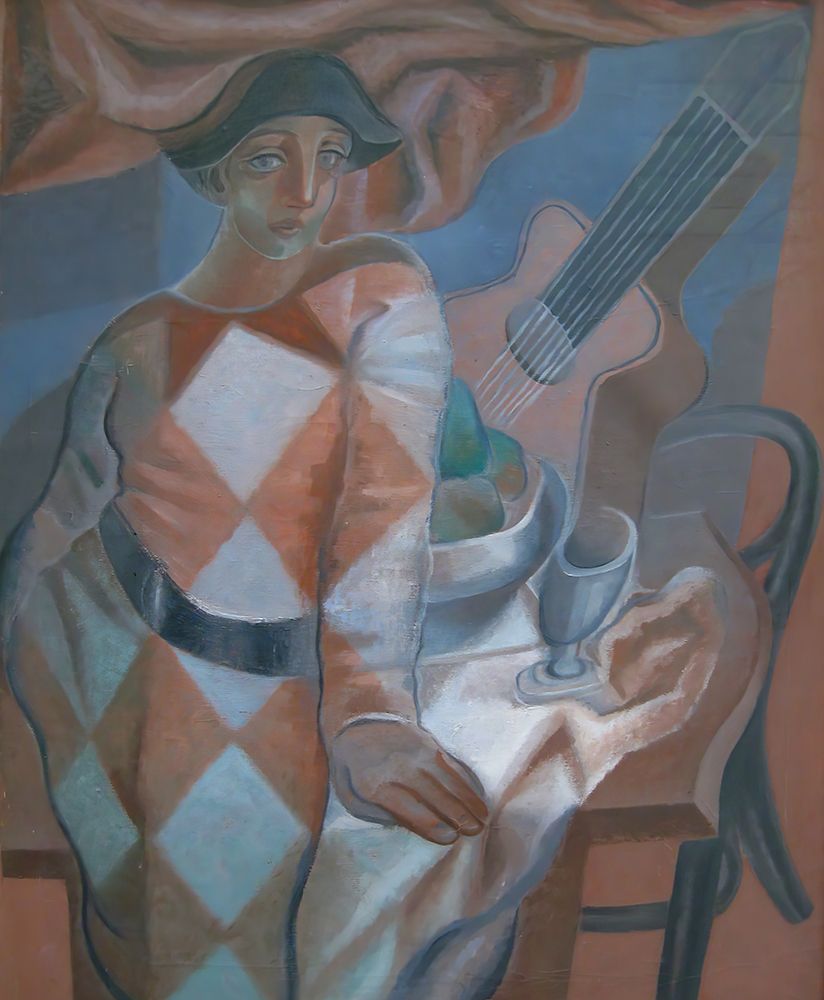 Harlequin 1924 art print by Juan Gris for $57.95 CAD