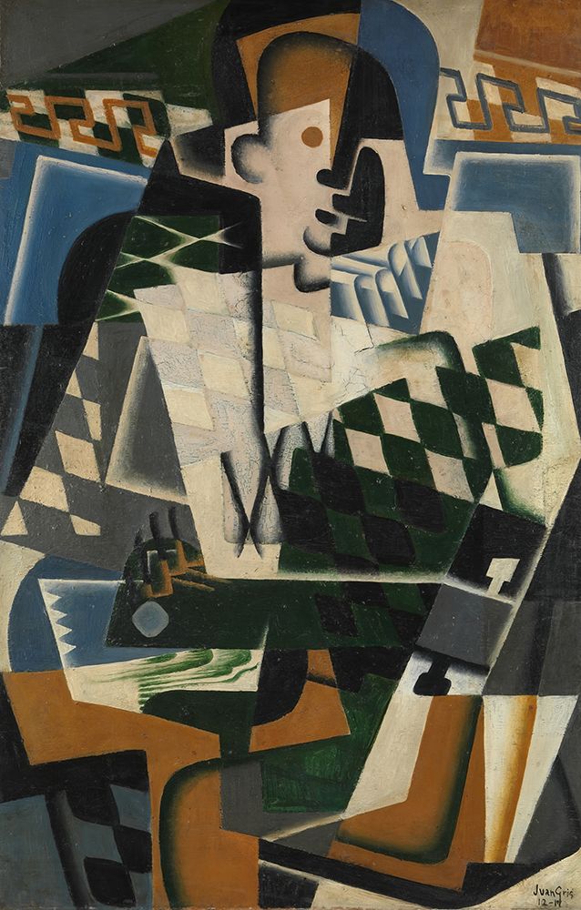 Harlequin with a Guitar 1917 art print by Juan Gris for $57.95 CAD