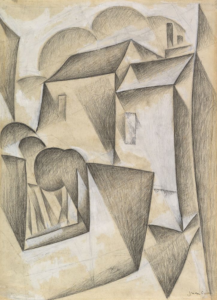 Houses in Paris, place Ravignan 1911 art print by Juan Gris for $57.95 CAD