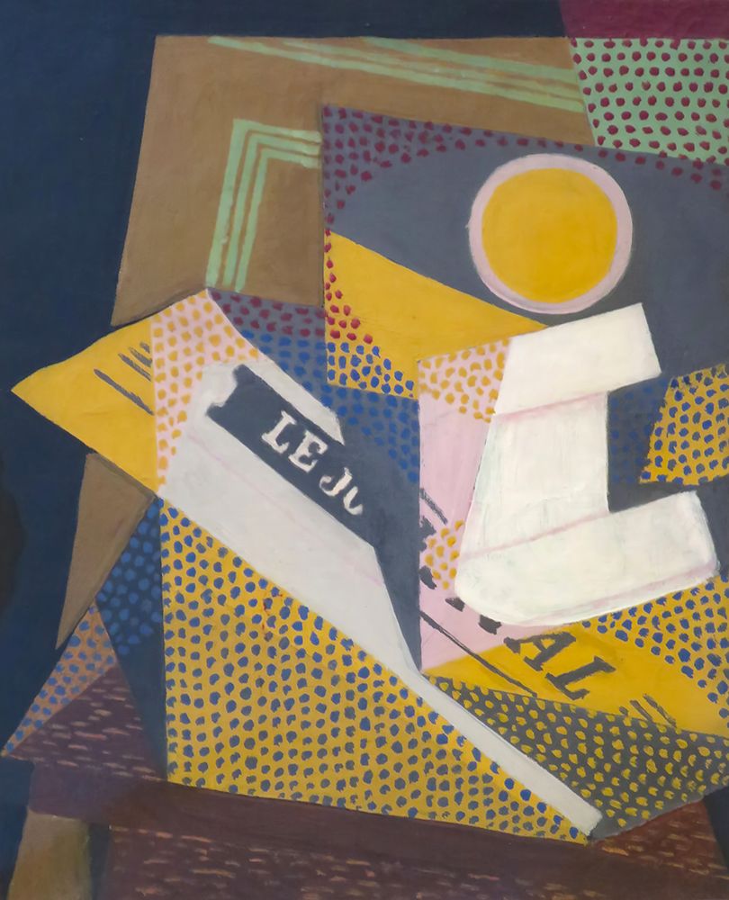 Newspaper and Fruit Dish 1916 art print by Juan Gris for $57.95 CAD