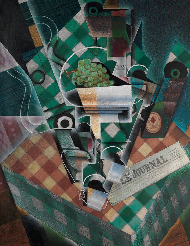 Still Life with Checked Tablecloth 1915 art print by Juan Gris for $57.95 CAD