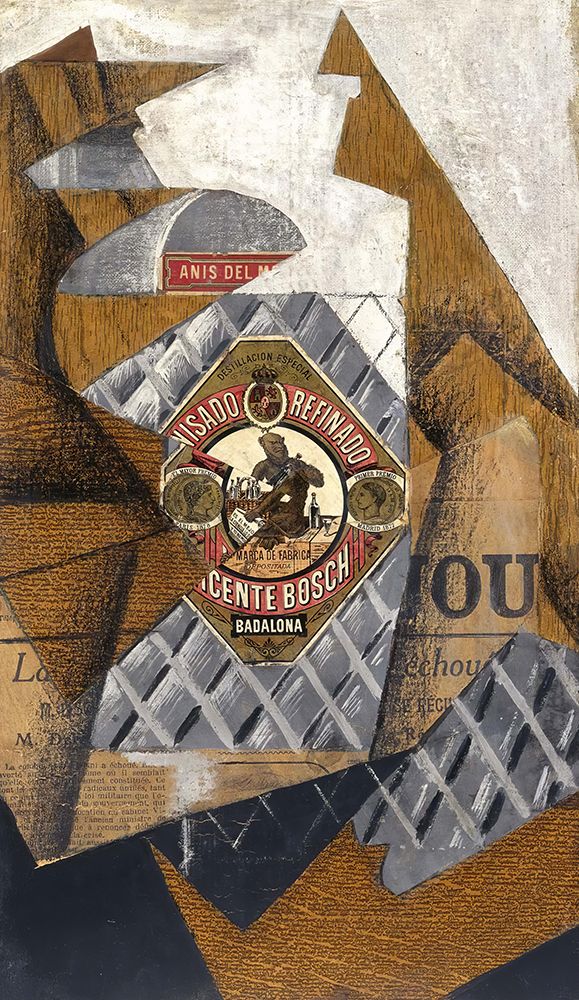 The bottle of anise 1914 art print by Juan Gris for $57.95 CAD