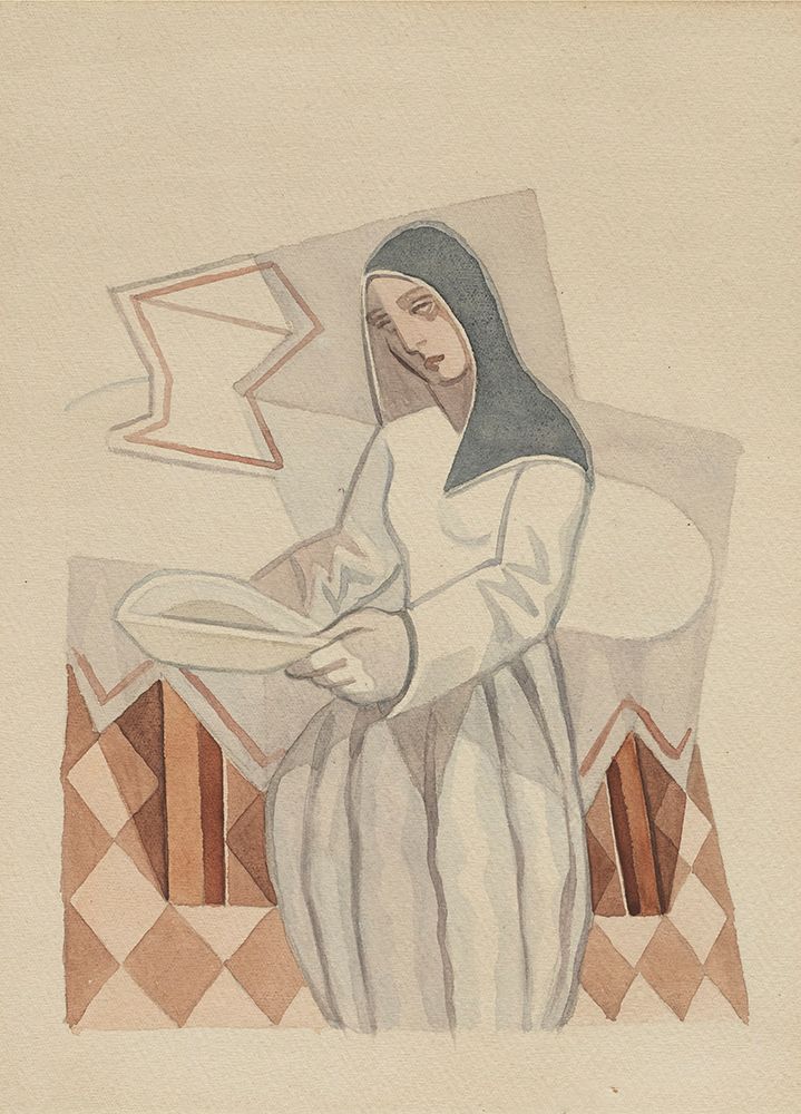 The nun 1925 art print by Juan Gris for $57.95 CAD