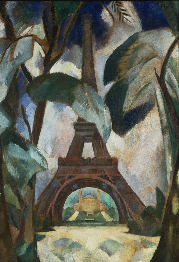 Eiffel tower - 1909 art print by Robert Delauney for $57.95 CAD