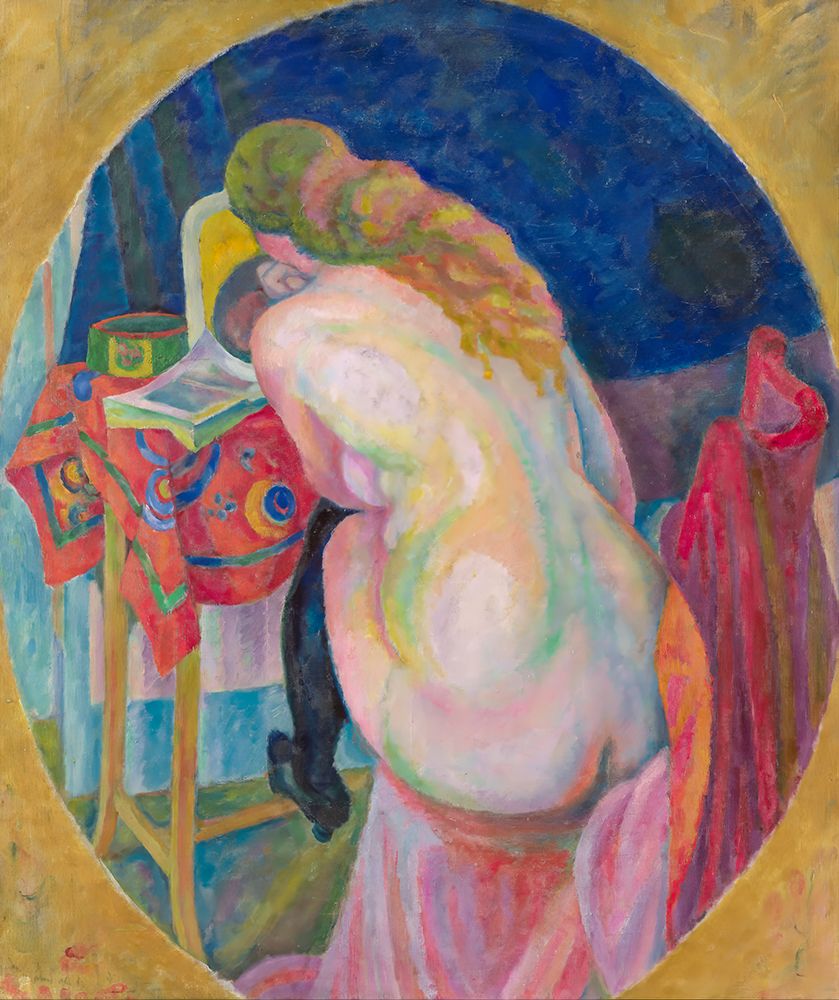 Nude woman reading 1915 art print by Robert Delauney for $57.95 CAD