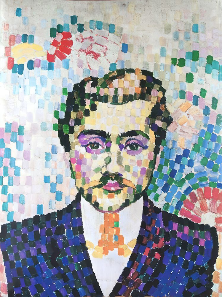 Portrait of Jean Metzinger 1906 art print by Robert Delauney for $57.95 CAD