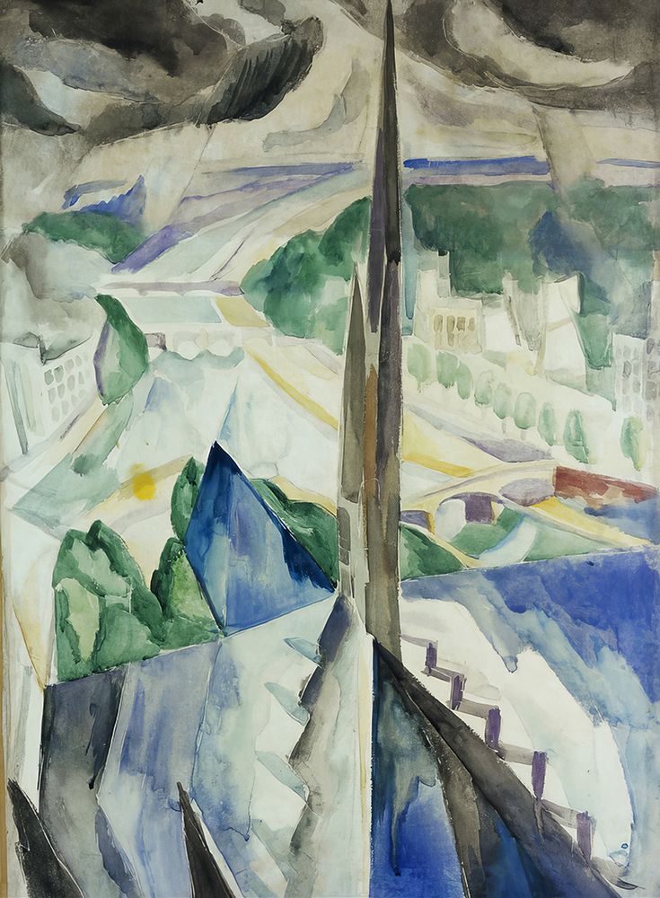 The Spire of Notre-Dame - 1909 art print by Robert Delauney for $57.95 CAD