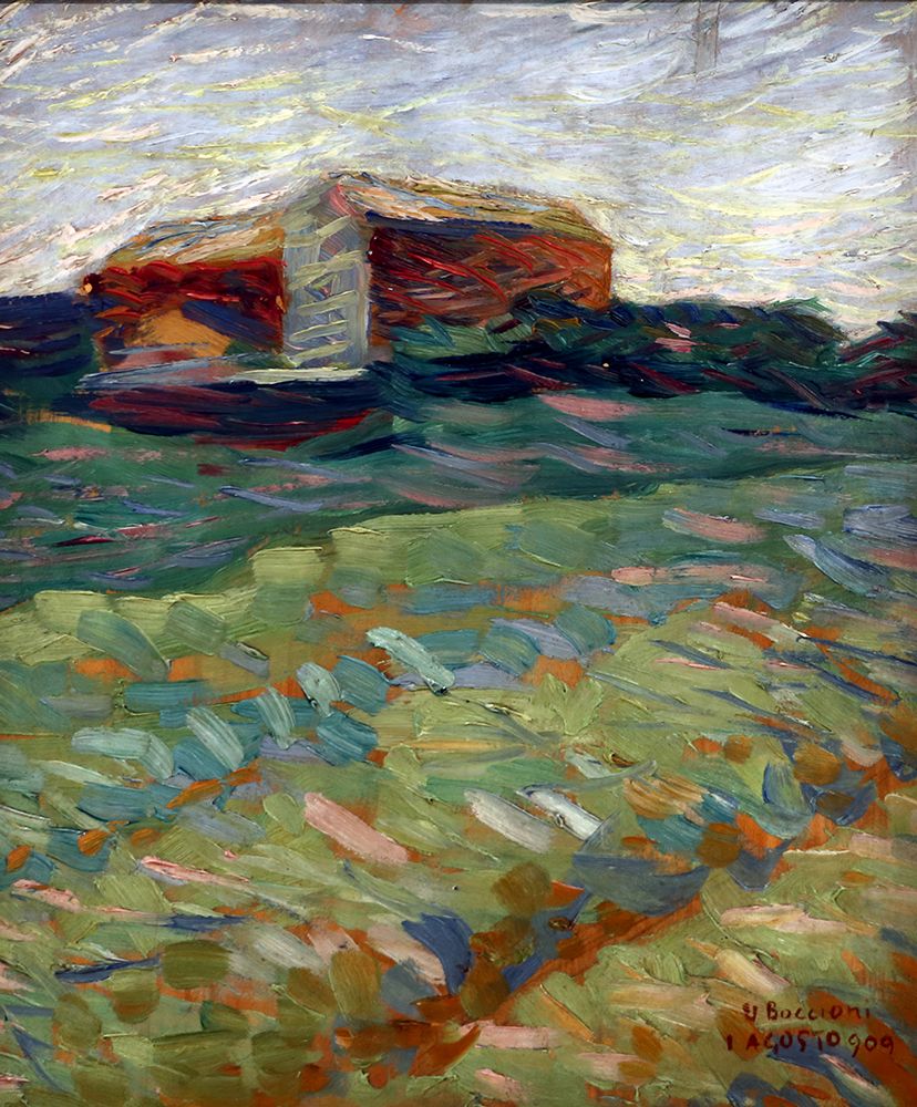 Landscape 1909 art print by Umberto Boccioni for $57.95 CAD