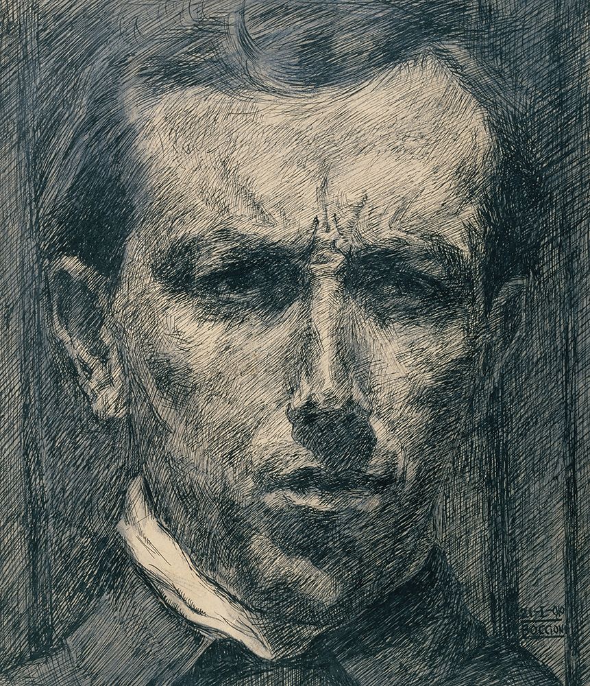 Self-Portrait 1910 art print by Umberto Boccioni for $57.95 CAD