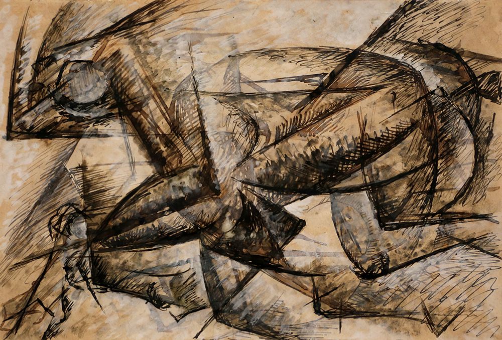 Study for the Dynamism of a Cyclist, 1913 art print by Umberto Boccioni for $57.95 CAD