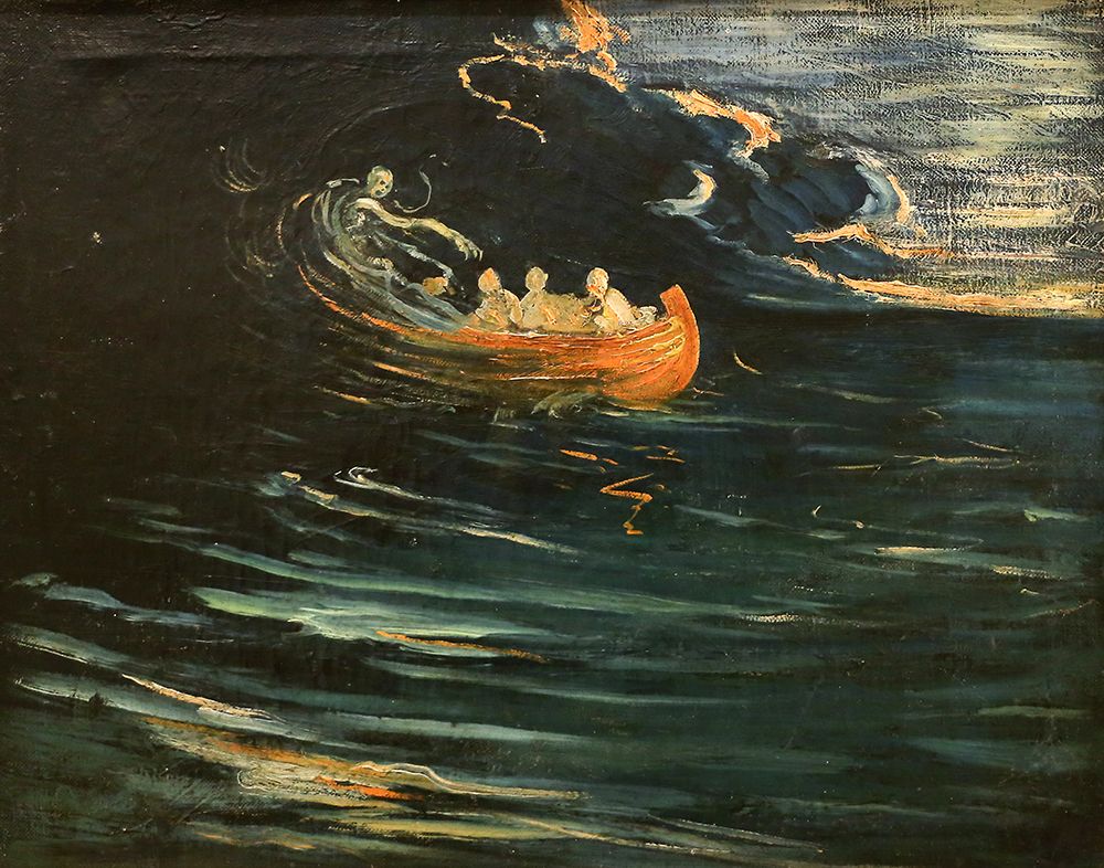 the Charon Ferry, 1909 art print by Umberto Boccioni for $57.95 CAD