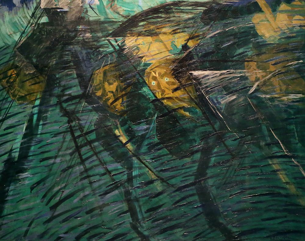 Those who go Large, Study for States of Mind, 1911 art print by Umberto Boccioni for $57.95 CAD