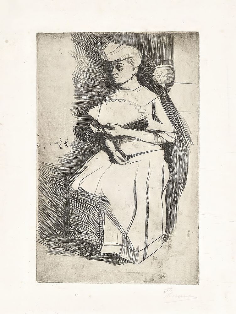 Woman with a Fan 1917 art print by Umberto Boccioni for $57.95 CAD