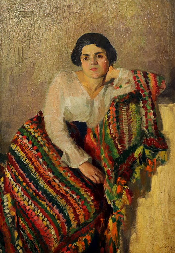 Woman with Shawl 1903 art print by Umberto Boccioni for $57.95 CAD