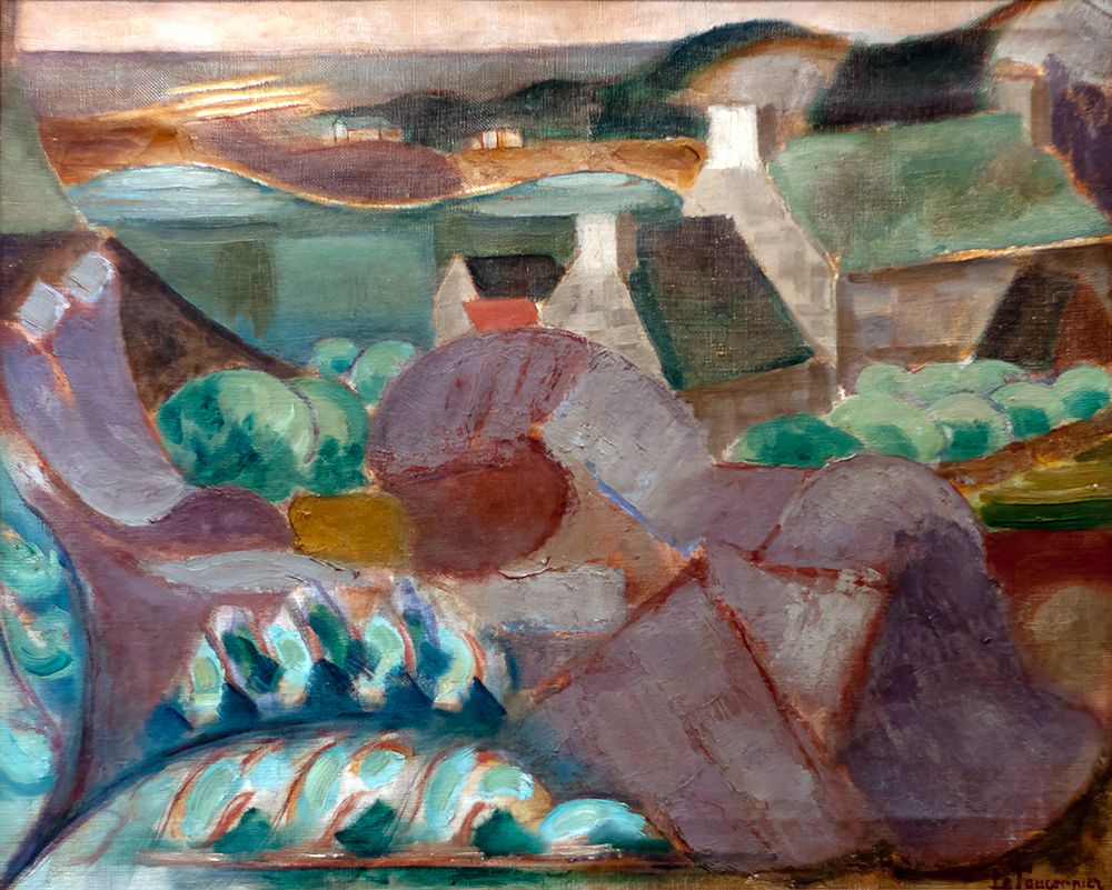 Houses in the Rocks at Ploumanach 1913 art print by Henri Le Fauconnier for $57.95 CAD