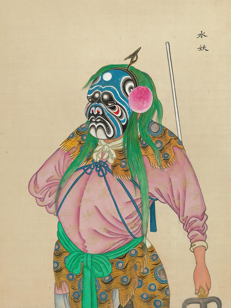 100 Portraits of Peking Opera Characters 67 art print by Qing Dynasty Chinese Artist for $57.95 CAD