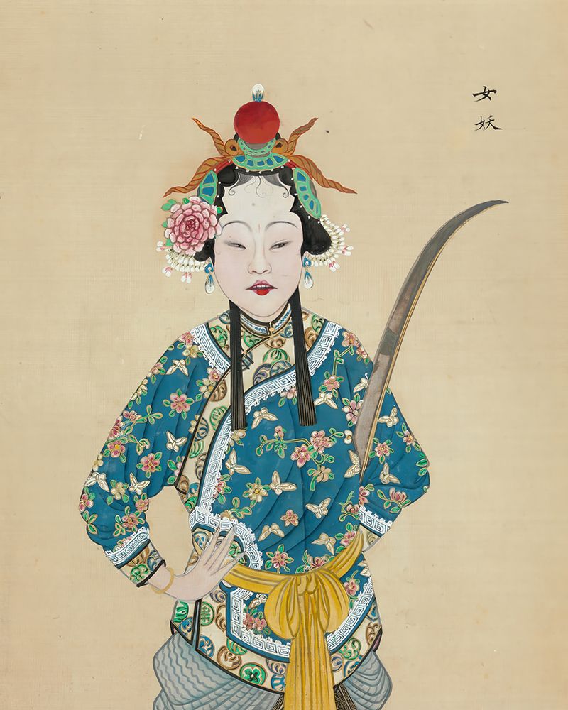 100 Portraits of Peking Opera Characters 98 art print by Qing Dynasty Chinese Artist for $57.95 CAD