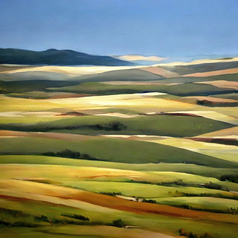 Colorful Patchwork of Land art print by Alpenglow Workshop for $57.95 CAD