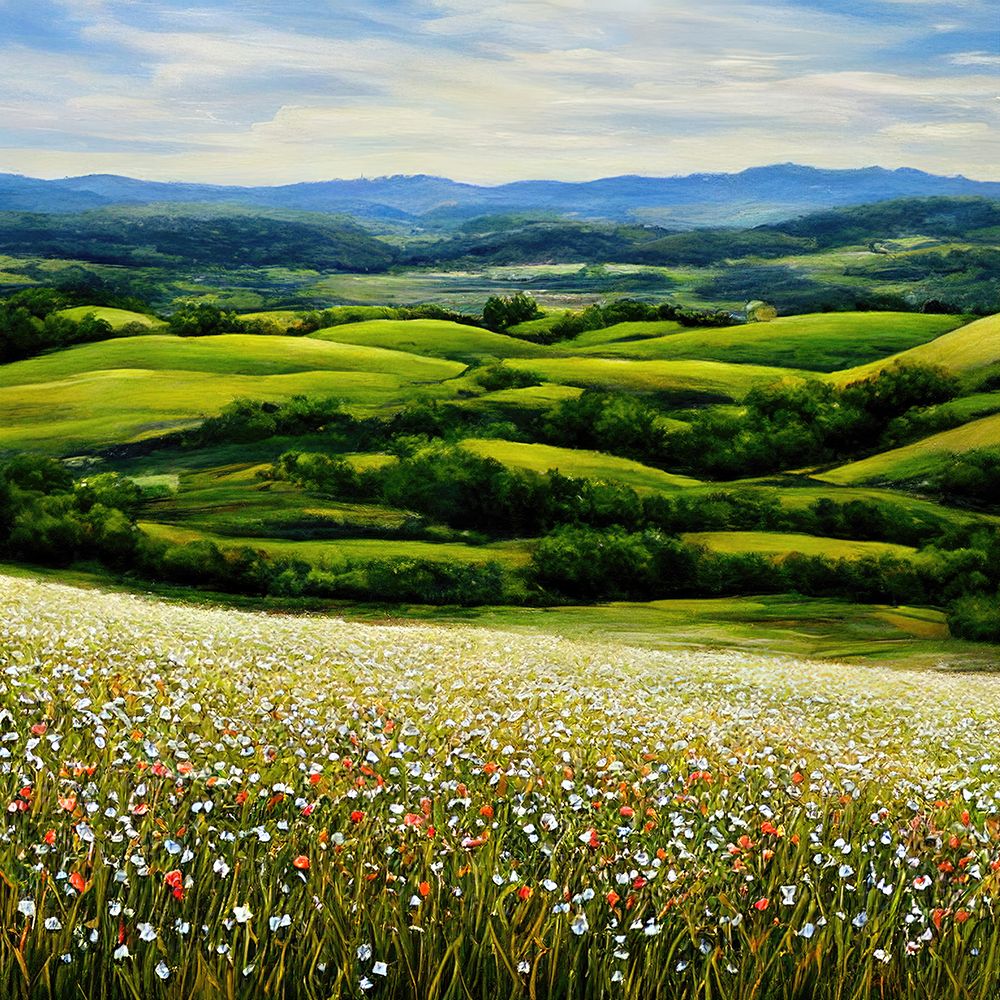 Wildflowers Overlooking the Valley art print by Alpenglow Workshop for $57.95 CAD