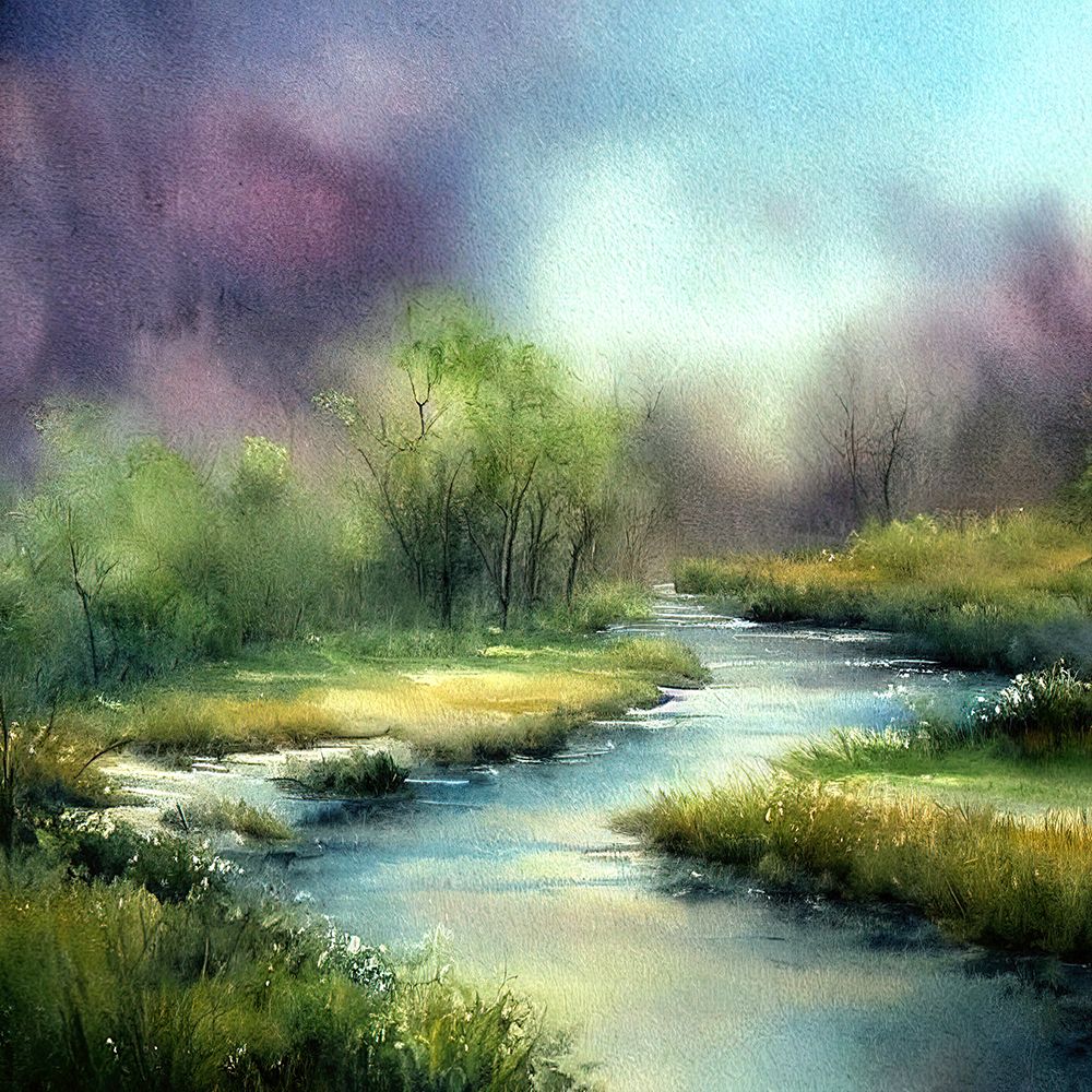 Bend in the Creek art print by Alpenglow Workshop for $57.95 CAD