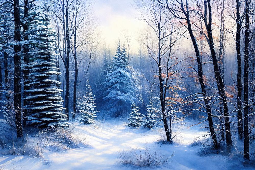 Forest Clearing in Winter art print by Alpenglow Workshop for $57.95 CAD