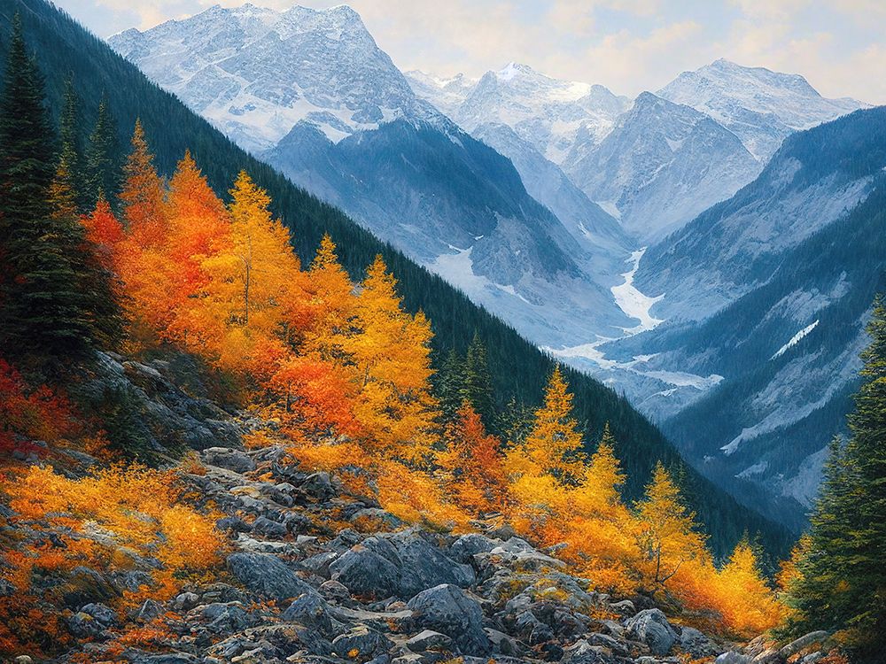 Gold in the Mountains art print by Alpenglow Workshop for $57.95 CAD