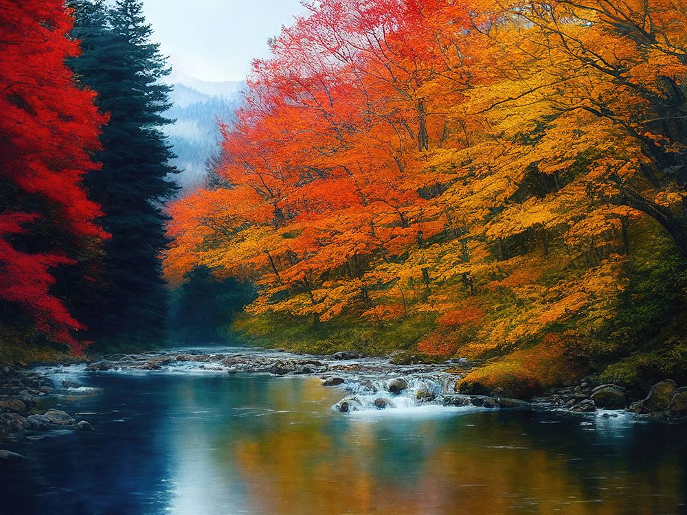 Misty Fall Morning 3 art print by Alpenglow Workshop for $57.95 CAD