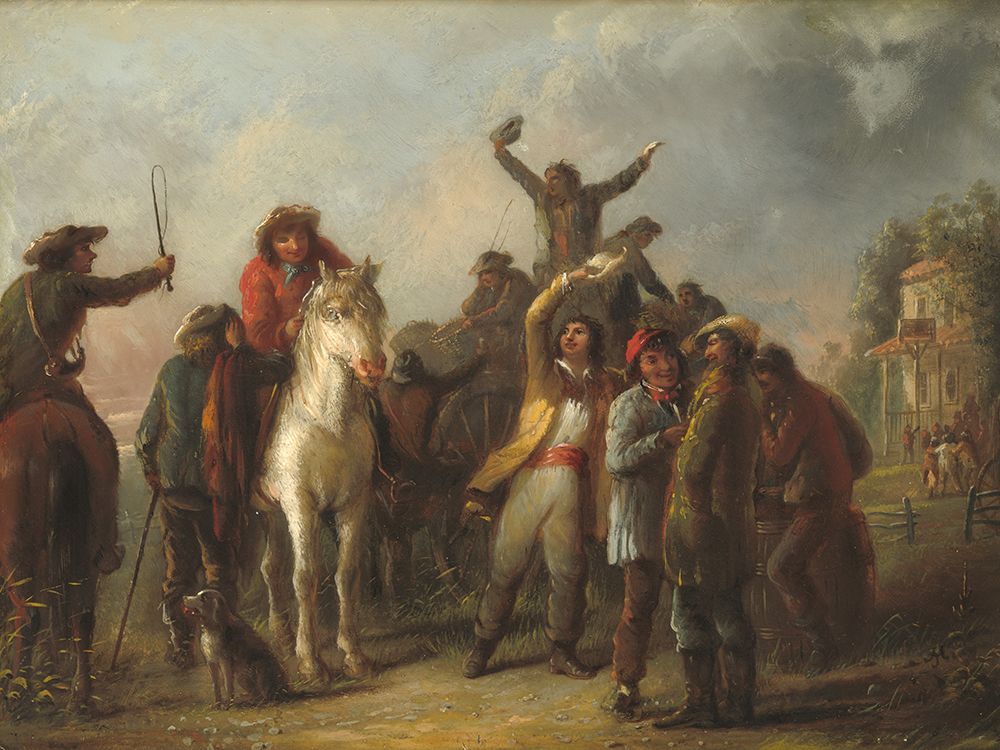 Election Scene, Catonsville, Baltimore County, 1860 art print by Alfred Jacob Miller for $57.95 CAD