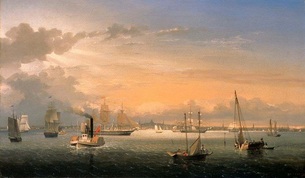 Boston Harbor 1854 art print by Fitz Henry Lane for $57.95 CAD