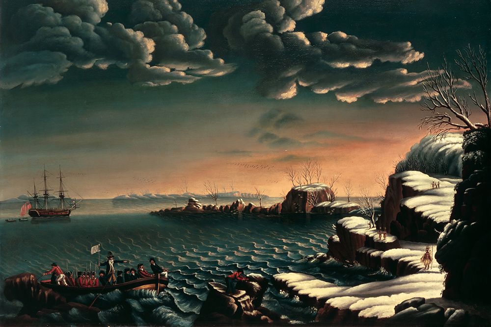 Landing of the Pilgrims 1805 art print by Michele Felice Corne for $57.95 CAD