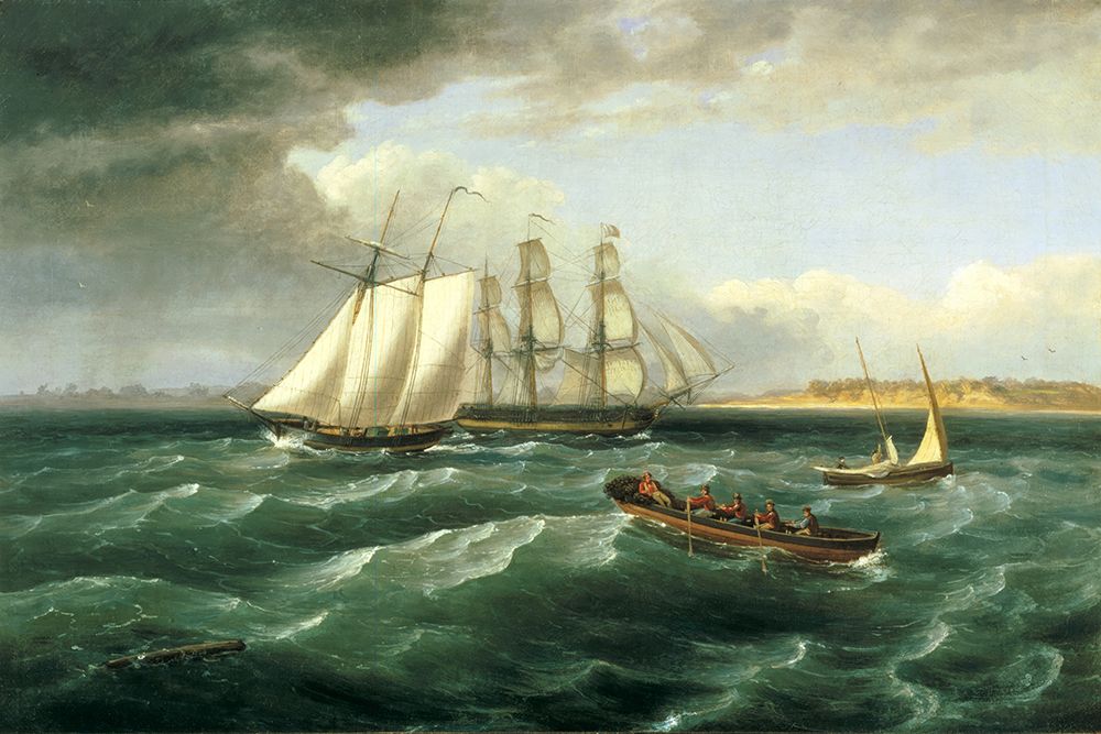 Mouth of the Delaware 1828 art print by Thomas Birch for $57.95 CAD