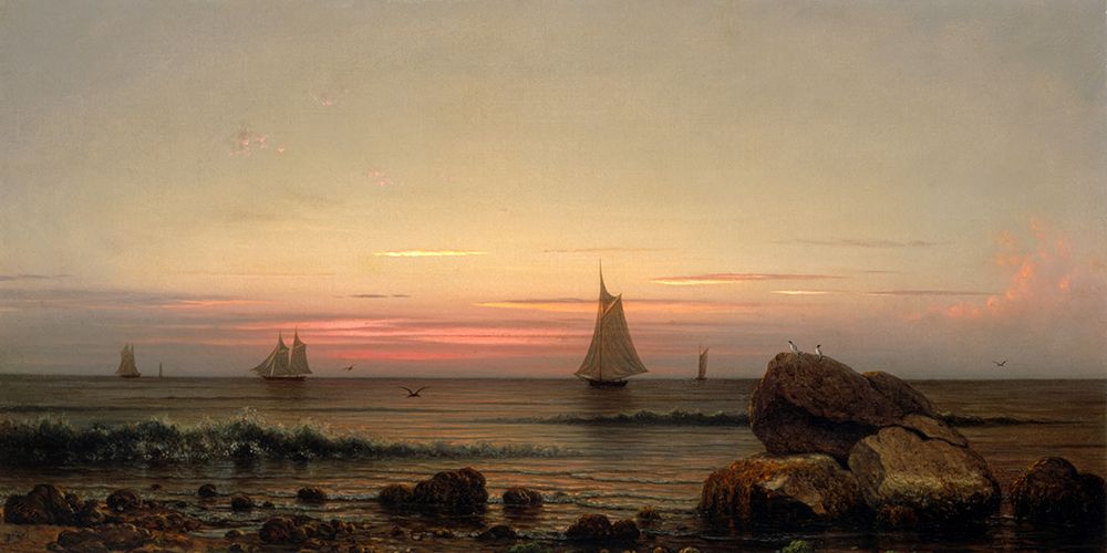 Sailing off the Coast 1869 art print by Martin Johnson Heade for $57.95 CAD