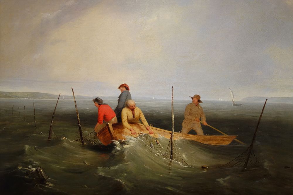 Shad Fishing on the Hudson 1846 art print by William Tylee Ranney for $57.95 CAD