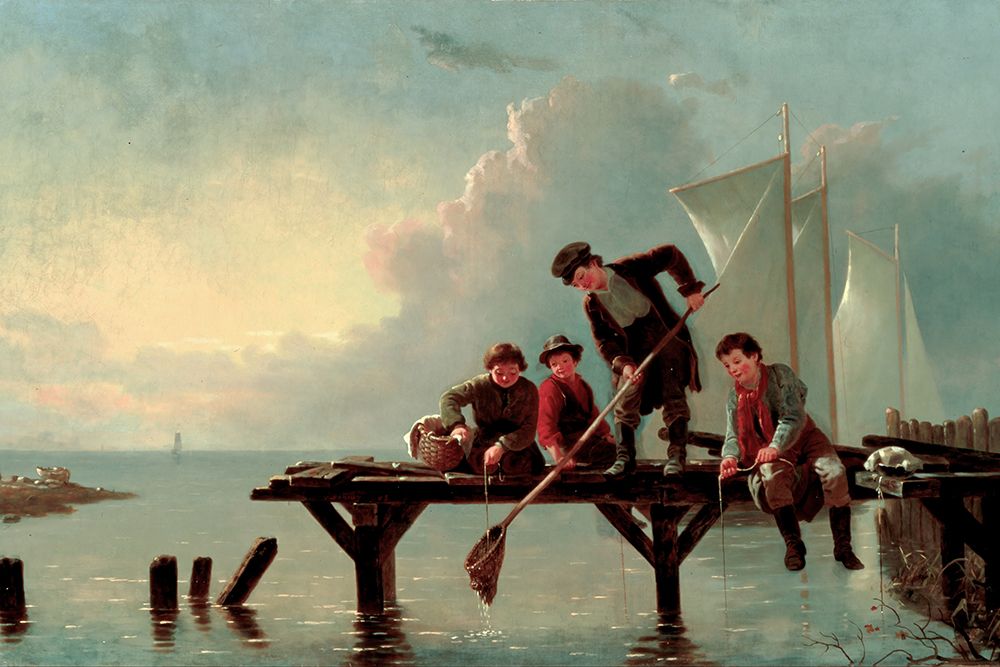 Boys Crabbing art print by William Tylee Ranney for $57.95 CAD