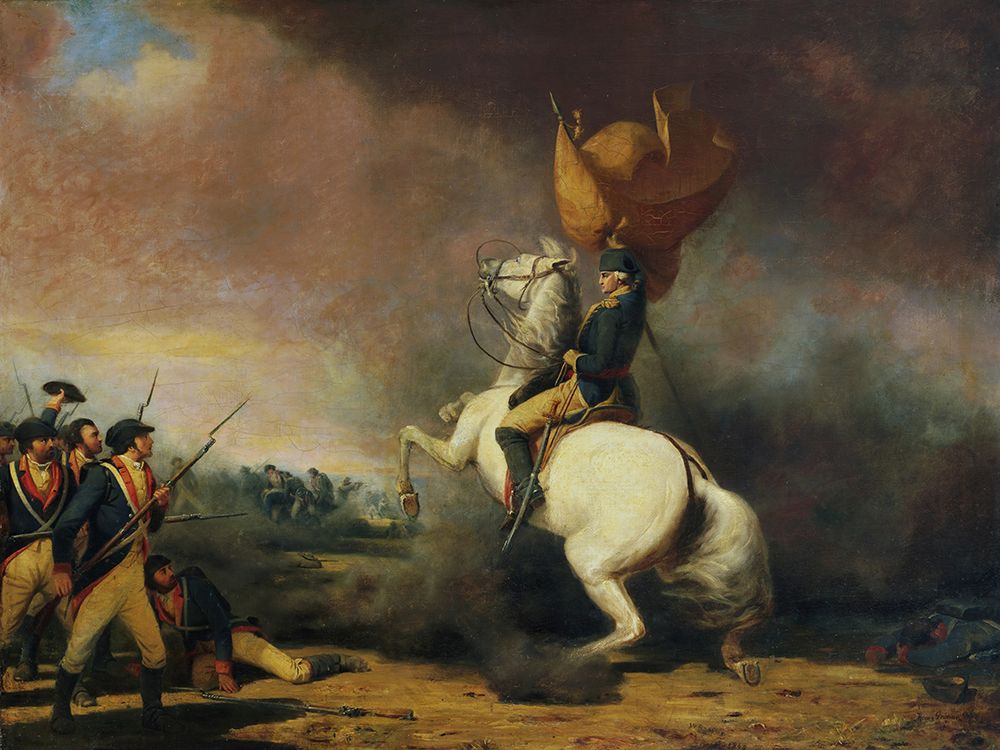 Washington Rallying the Americans at the Battle of Princeton art print by William Tylee Ranney for $57.95 CAD