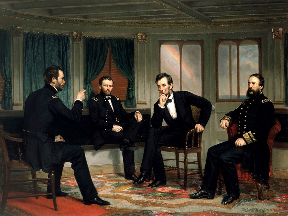 The Peacemakers 1868 art print by George Peter Alexander Healy for $57.95 CAD