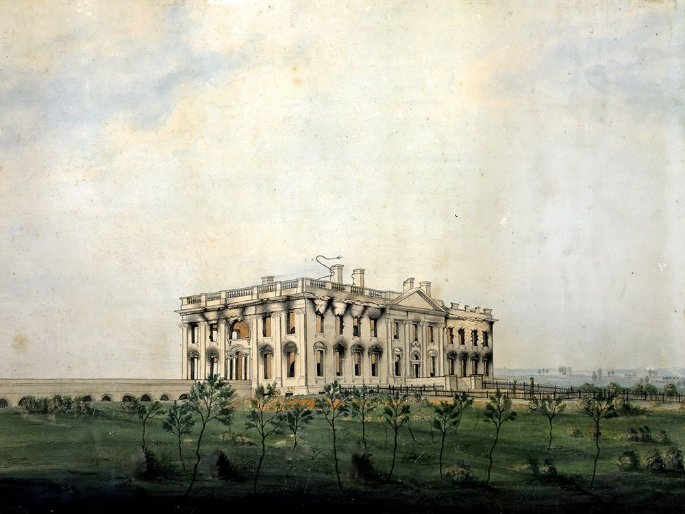 The Presidents House 1814 art print by George Munger for $57.95 CAD