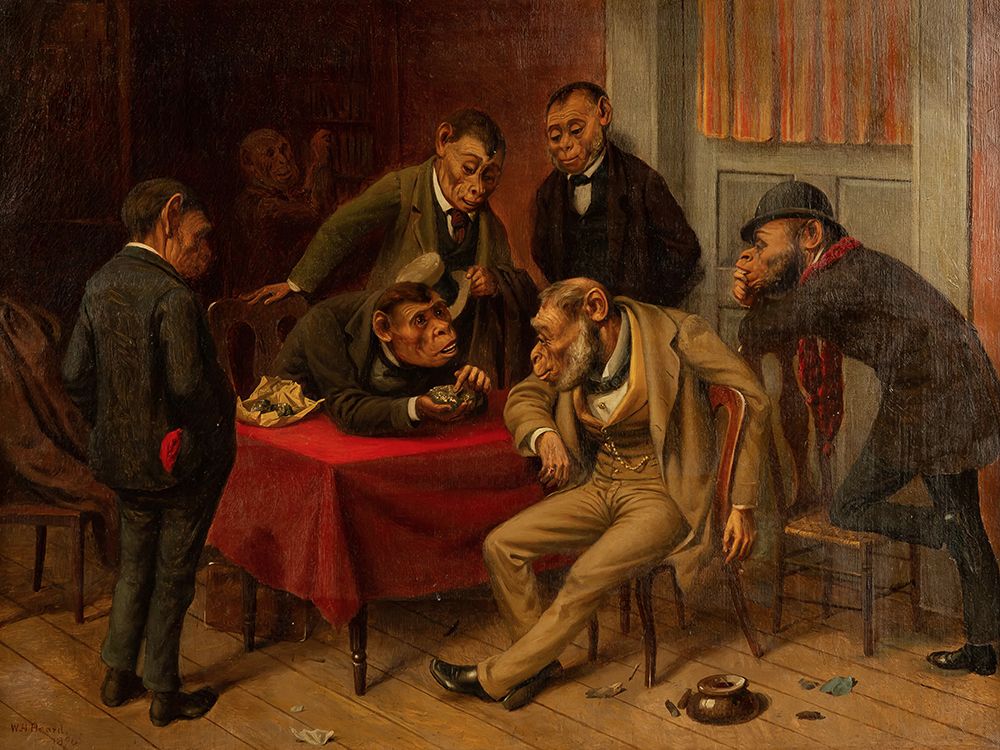 Monkeys with Gold Nugget art print by William Holbrook Beard for $57.95 CAD